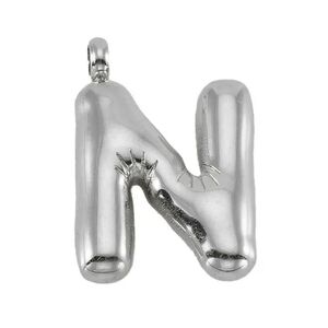 N Initial Charm Stainless Steel